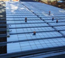 Pose du plancher en cours