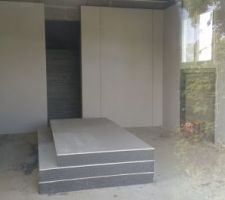 Début de la pose du placo