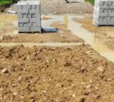 Après les fortes pluies du week end le terrain a bien prit l'eau!