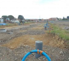 Pose des r&eacute;seaux d'eau