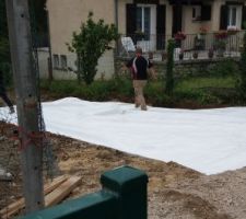 Creation du chemin d acces
mise en place du geotextile