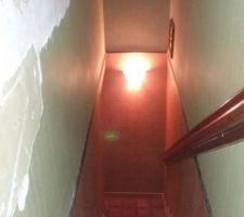 Descente d'escalier foncée