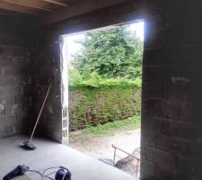 Préparation ouverture baie