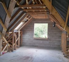 Ecran sous toiture posé