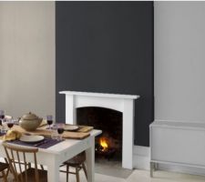 Idée peinture : salon gris clair et SAM marron