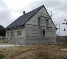 Enduit couleur blanc d'opale