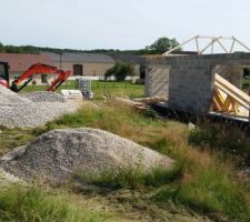 Couche d'hydrofuge + drain + un bout de charpente?