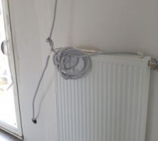 D&eacute;but de la pose du carrelage + chape