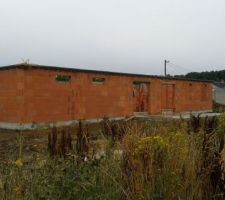 Le 22/07/2015 début de la pose des corniches en béton.
Le 26/07/2015 le béton est coulé à l'intérieur des corniches. 
 Le 26/07/2015 réalisation des seuils de porte des deux entrées de garage, pose des appuis de fenêtre en résine dont plusieurs sont ébréchés