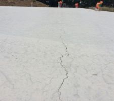 Dalle avec fissure