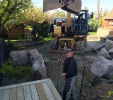 Mise en place d el'enrochement