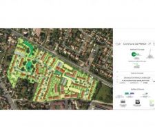 Plan d implantation des terrain du lotissement  L'Orme Bris&eacute; a Pringy
