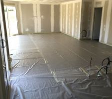 D&eacute;but des travaux de peinture.