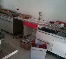 La pose de la cuisine