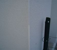Baguette d'angle à coté de la porte d'entrée ( deux colories différents ) gris et blanc