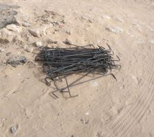 Fa&ccedil;onnage des barre de fer pour les semelles.