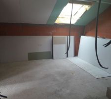 Plaque BA13 hydrofuge plafond SDB Parents_Etage