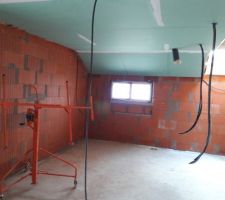 Plaque BA13 hydrofuge plafond SDB Enfants_Etage
