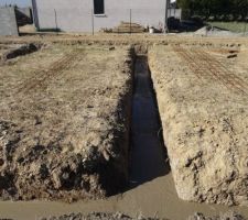 Beton de propreté C16/20 mpa sur 20cm coulé