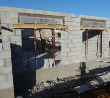 Les murs du RDC - Deux futures baies vitr&eacute;es