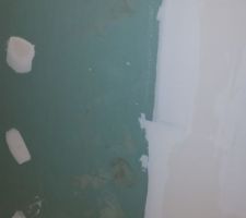 Le 06/03/2016 pose du receveur de douche et de la robinetterie (nous voulions faire une véritable douche italienne mais cela nous a été déconseillé par notre CDT car trop de risques de fuites parait-il !!!, aujourd'hui il nous dit que c'est pareil pour les receveurs de douche plat !!!!!). 
Traces de chaussures sur les murs !!!!!! jamais vu un chantier aussi sale...