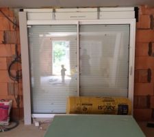 Baie vitrée salon vers jardin