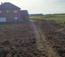 Début d'étalage des terres