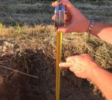 Fouille rigole 1m de profondeur par 50cm