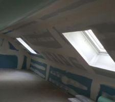 Pose fenêtres combles (chambre garçon)