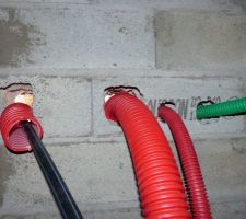 Fourreaux eau, électricité, PTT