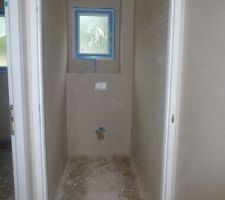 Wc de l'étage platré