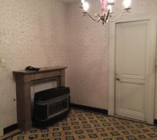 Salle de repos (actuelle cuisine) avant que la maison ne soit vidée