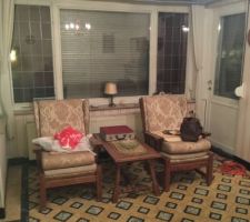 Salle de repos (actuelle cuisine) avant que la maison ne soit vidée