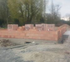 Elévation des murs maison