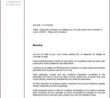 10 aout : compte rendu de l'expert qui est venu pour constater le défaut de la dalle du rdc.