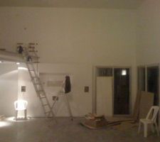 Salon avant peinture du coin Tv