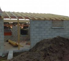 Toiture en dessous du toit actuel pour casser cette impression de maison tout en long.