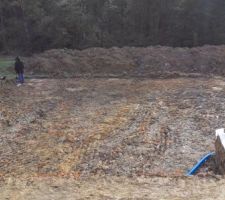 Terrassement de notre plateforme de la maison, chemin d'accès et tranchées réseaux