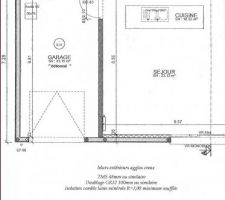 Plan intérieur coté gauche (voir la photo suivante pour l'aile droite)