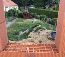 Vue du haut sur le jardin
