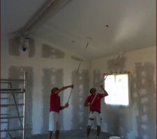 Concept peinture en plein boulot