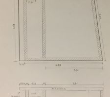 Plan de coupe du plancher béton