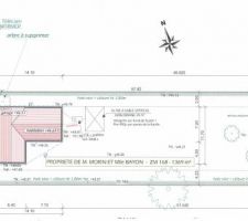 Plan de situation de la maison sur le terrain
