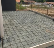 Préparation pour couler la terrasse