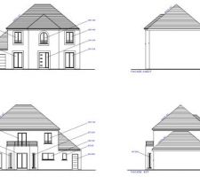 Voici les différentes vues de la maison