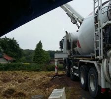 Coulage du béton vide sanitaire
