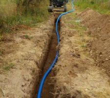 Les tranch&eacute;es pour SAUR et ORANGE sur 200 M . Pas facile !!! :)