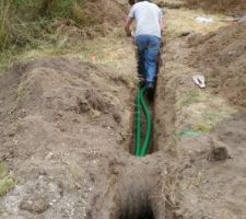 Les tranch&eacute;es pour SAUR et ORANGE sur 200 M . Pas facile !!! :)