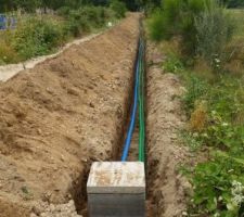 Les tranch&eacute;es pour SAUR et ORANGE sur 200 M . Pas facile !!! :)