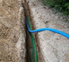 Les tranch&eacute;es pour SAUR et ORANGE sur 200 M . Pas facile !!! :)